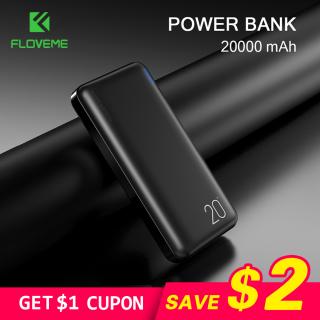 FLOVEME Power Bank 20000mAh For Xiaomi Portable Charger Dual USB Power_1